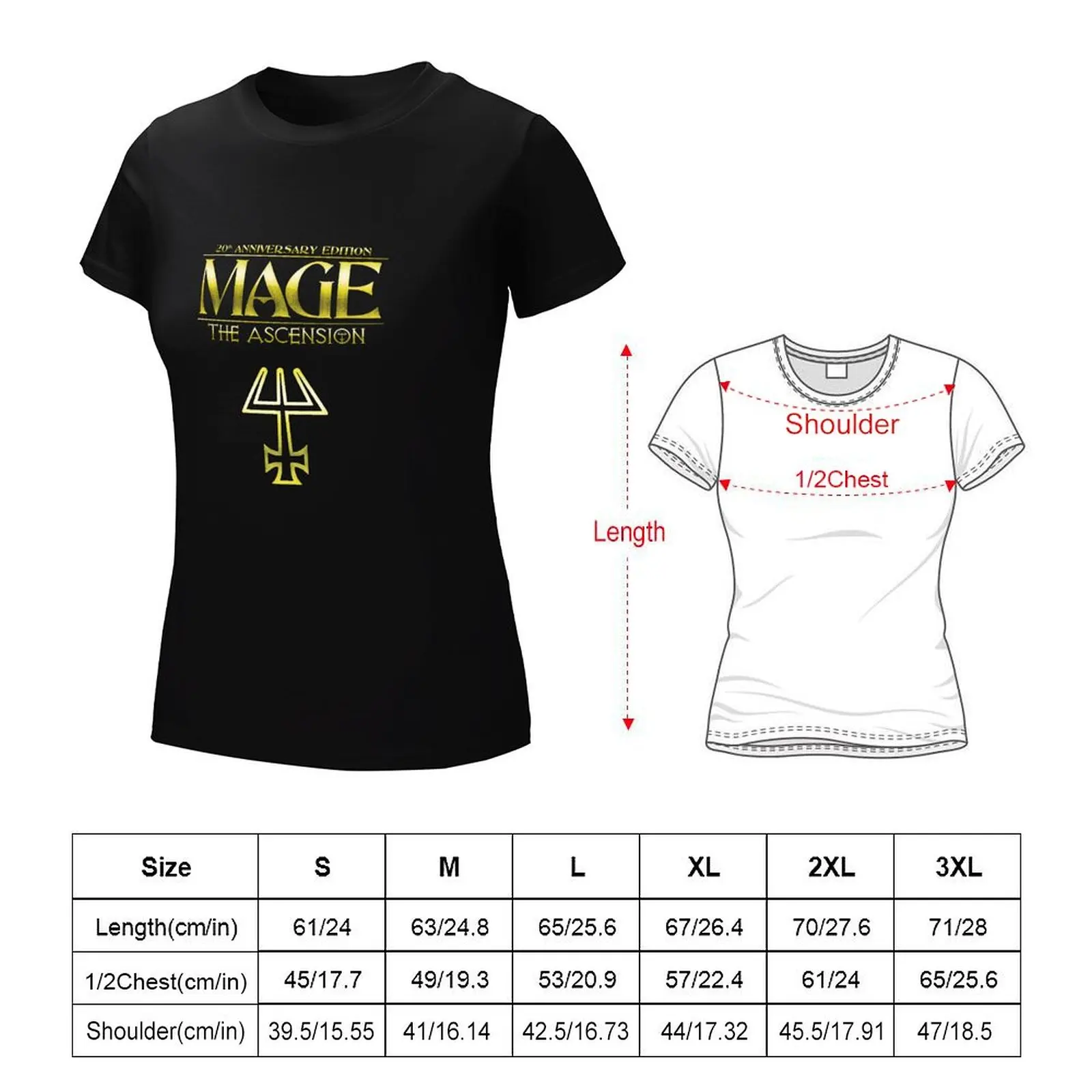 Mage: l'ascensione 20 ° anniversario edizione t-shirt vestiti anime vestiti carini abbigliamento femminile t-shirt per donna cotone