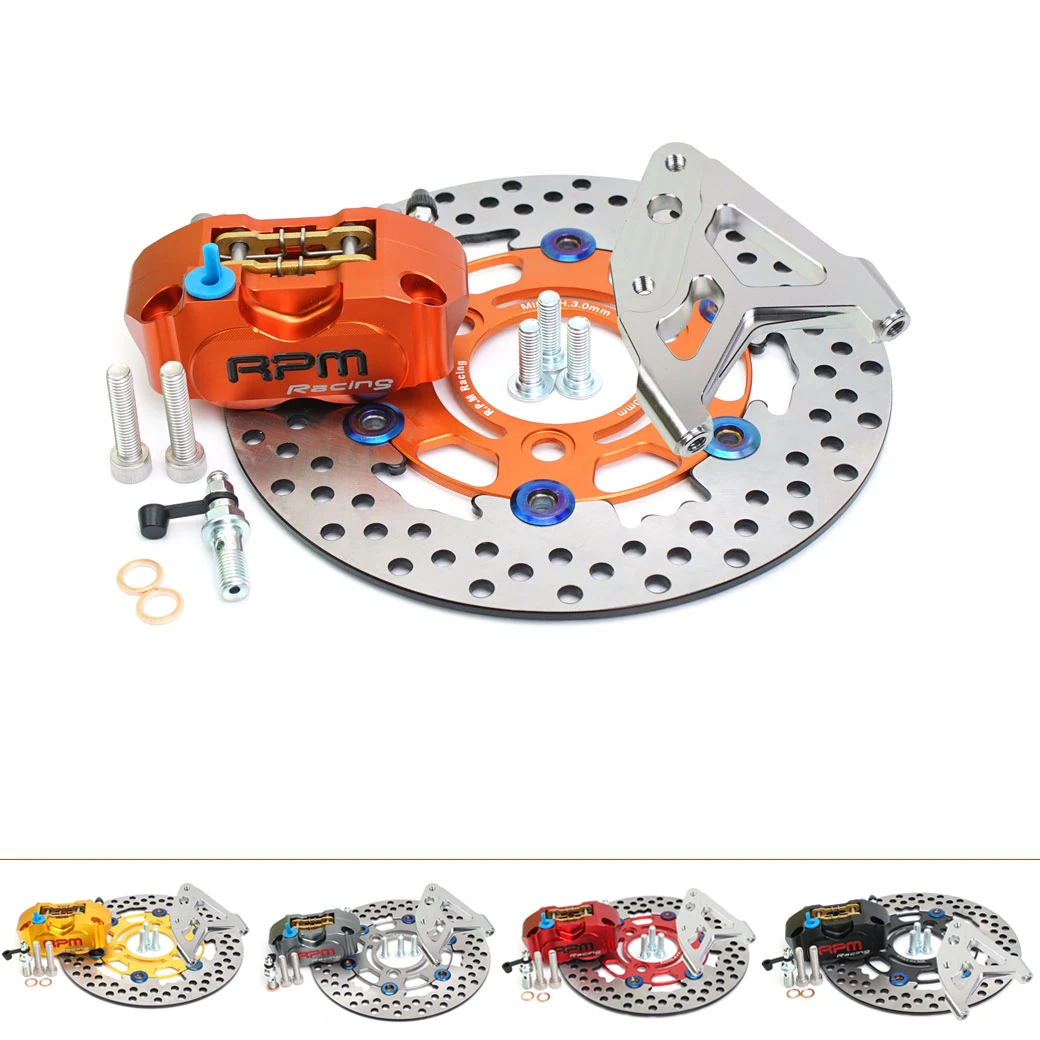 

FAST 220mm Brake Disc Rotor 3 Hole Caliper Set RPM Brake Caliper Radil mounting 4 Piston For Yamaha Aerox Nitro BWS 100 JOG 50