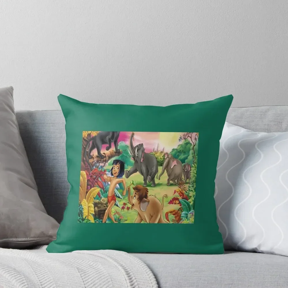 Baloo _amp_ Mowgli Das Dschungelbuch Throw Pillow Sofa Cushion Luxury Pillow Cover Luxury Cushion Cover Christmas Covers pillow