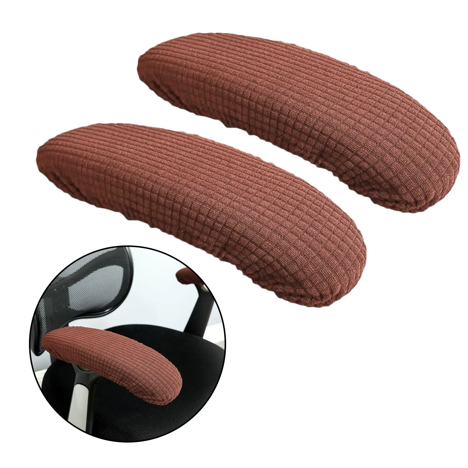 

Stretch Arm Armrest Covers computer and office Cover , Coffee