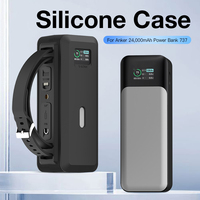 Silicone Case for Anker 737 Power Bank 140W 24000mAh PowerCore TF/SIM card PIN storage Bag Protective Cover Travel Carrying Case