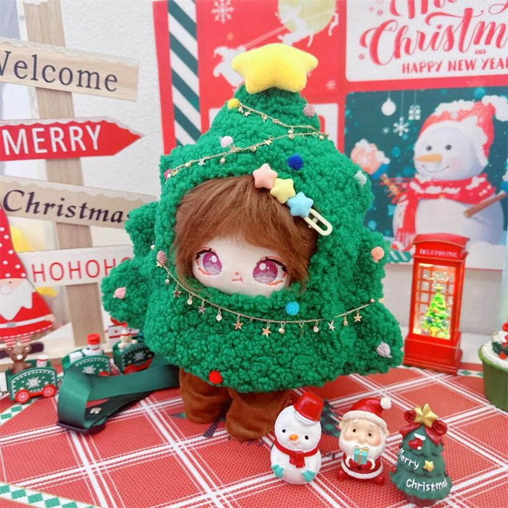 

Christmas Tree 20CM Cotton Doll Clothes Plush Replacement Stuffed Doll Clothes Suit Outfit Crossbody Plush Toys Clothes