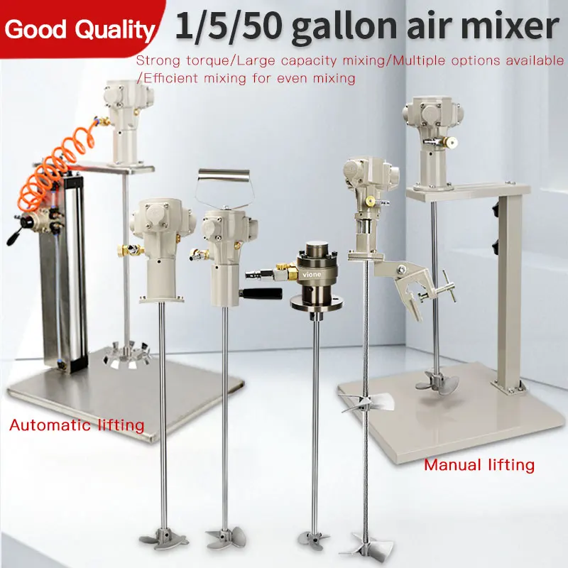 Pneumatic 20 Liter Air Paint Shaker 5 Gallon Barrel Agitator Manual Stirrer 50 Liters Auto Ink Mixer