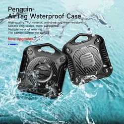 Case for Airtag Ip7 Waterproof Soft TPU Case Suitable for Apple AirTag Anti-loss Tracker Pet Protective