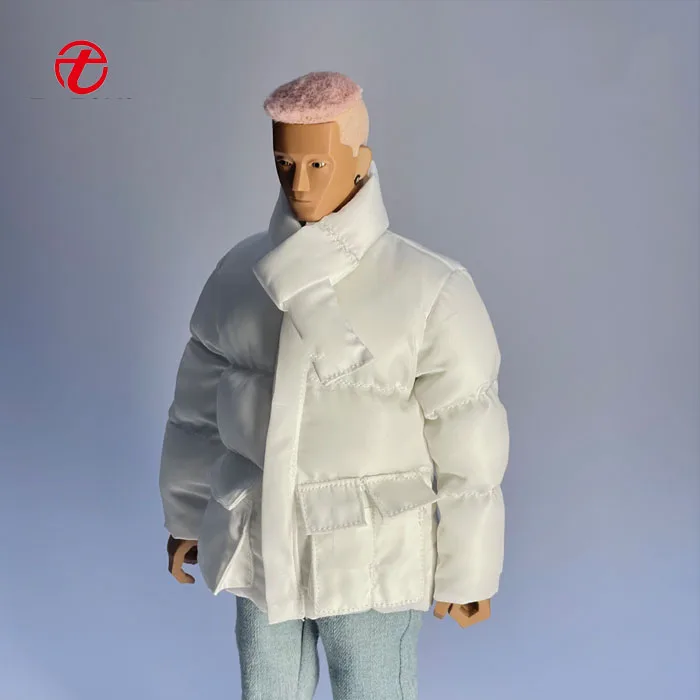 

1/6 Scale male clothes black white cotton clothes coat fit 12 inches body action figure