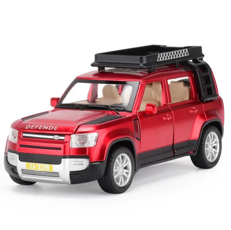 1:32 Land Rover DEFENDER tout-terrain alliage modèle de voiture son lumière enfant jouet retirer jouet voiture Collection décoration mode Orname