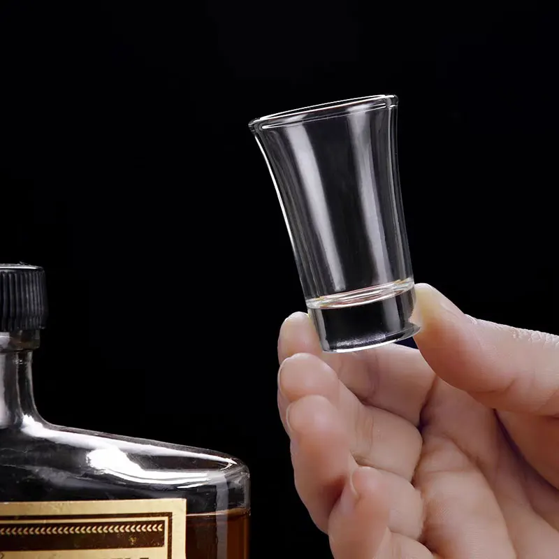 Copa de vino de fondo grueso de 20ml/47ml, 4 Uds., Mini taza de espíritus Retro, taza Baijiu para fiesta, vaso de chupito de alta gama, utensilios para vino, regalos de vacaciones