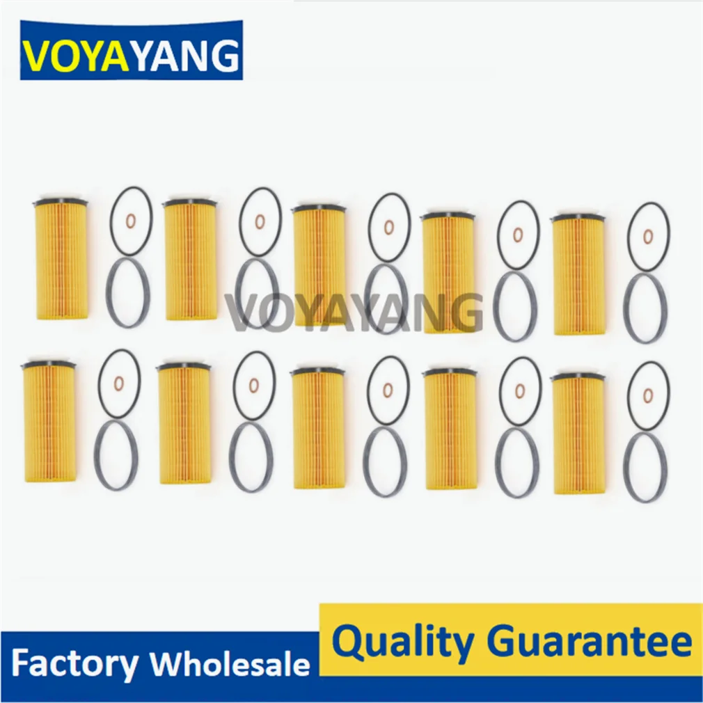 10pcs new Oil Filter for Bm E90 E92 E71 Set Filter Element for X5 X6 11427808443