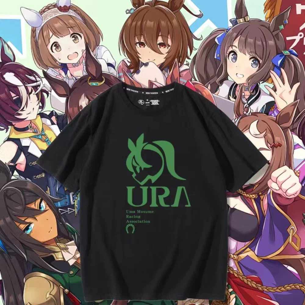 Uma Musume Pretty Derby Anime T-shirts Manga Graphic Oversized Women Cute Top Men Short Sleeve Tee Summer Kawaii Couple Clothing