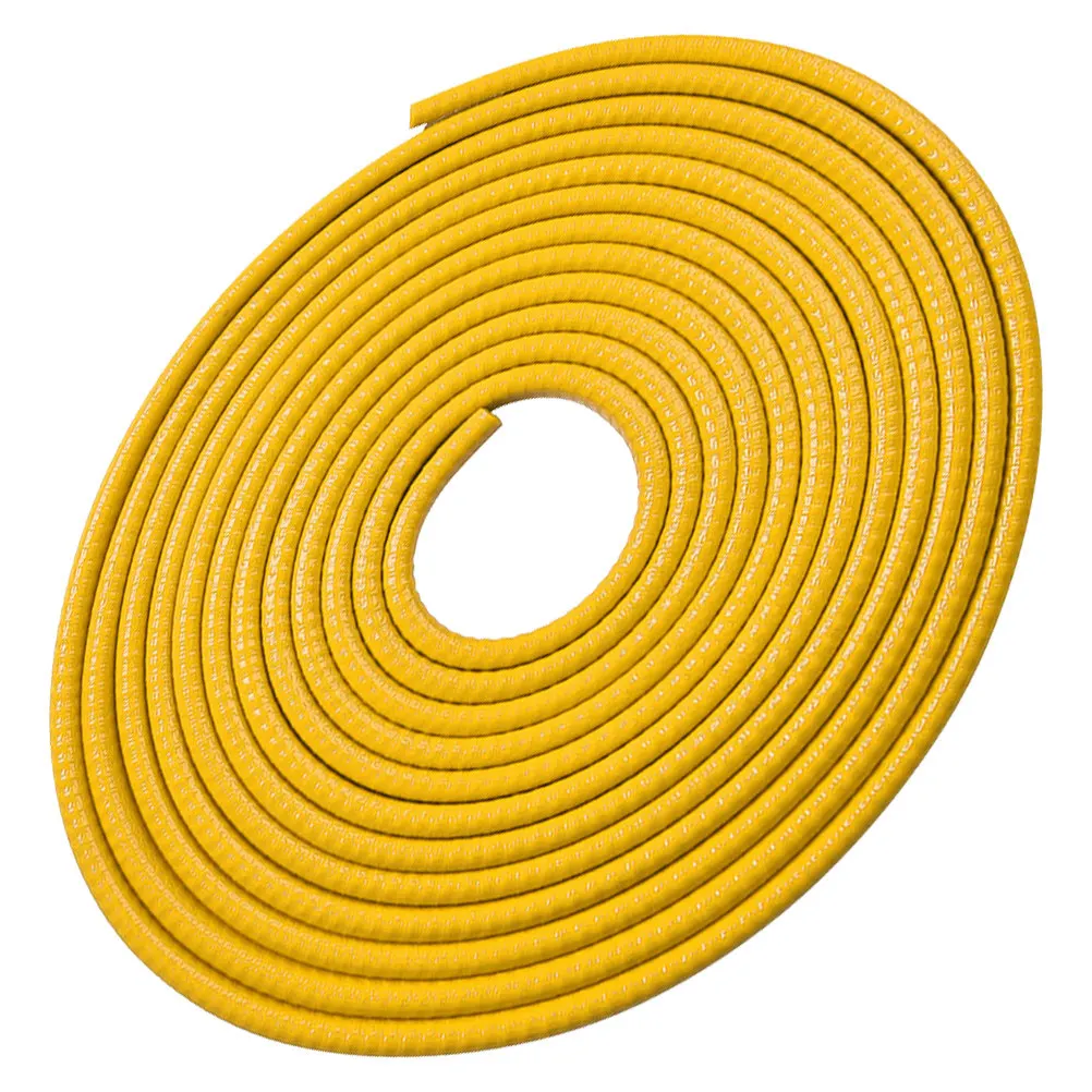 Car Door Guards Trim Rubber Seal Strip Yellow Car Door Weatherstrip Protection Seal Strip Prevent Leak Dust Soundproof