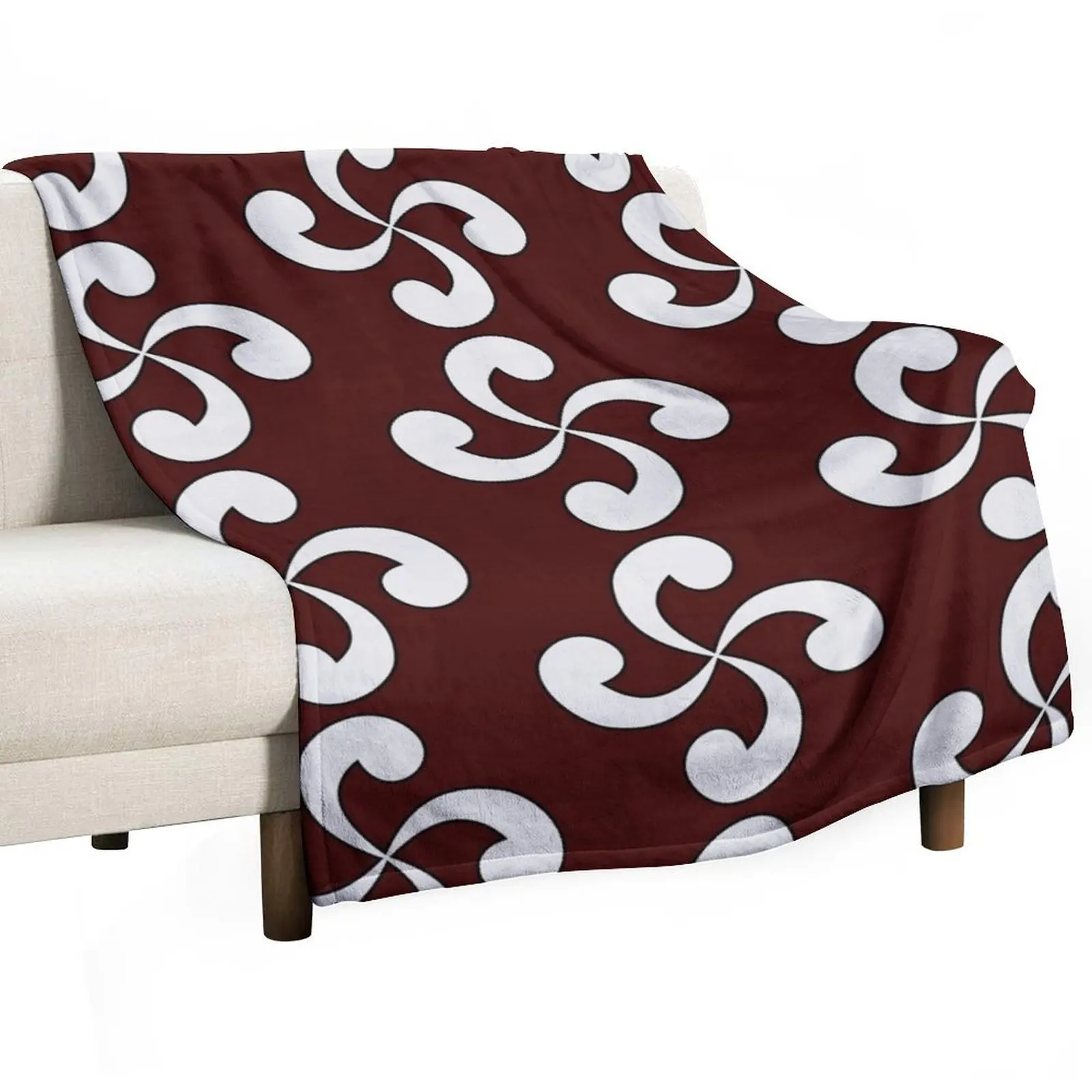 

Lauburu (Basque Cross) Throw Blanket Shaggy Single warm for winter Stuffeds Blankets