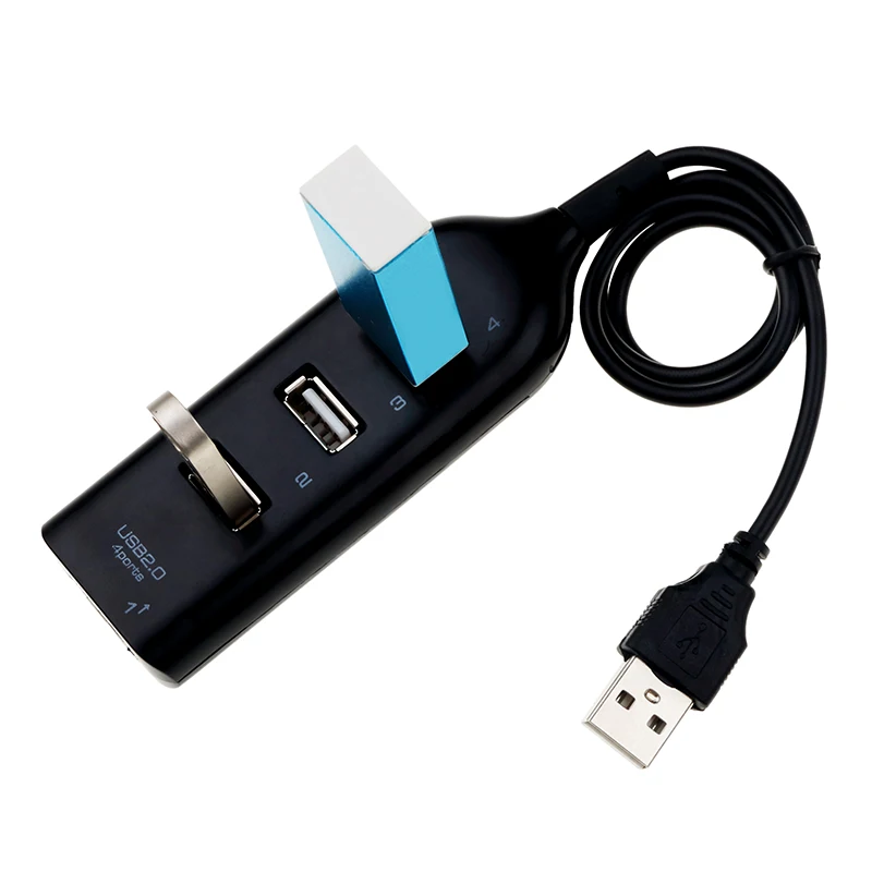 4 portowy Hub USB z kablem Mini rozdzielacz USB wykorzystuje gniazdo wielokrotne Adapter o wysokiej prędkości zasilania dla akcesoria do notebooków