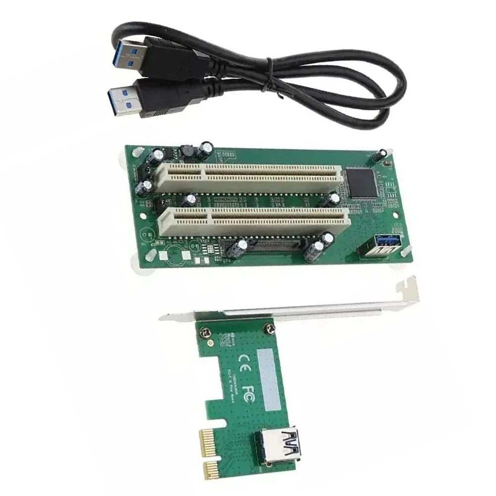 P*cIe To Dual PCI Slot Expansion Card Adapter For Industrial Control Monitoring Audio Serial Port Capture Card For Test Tool