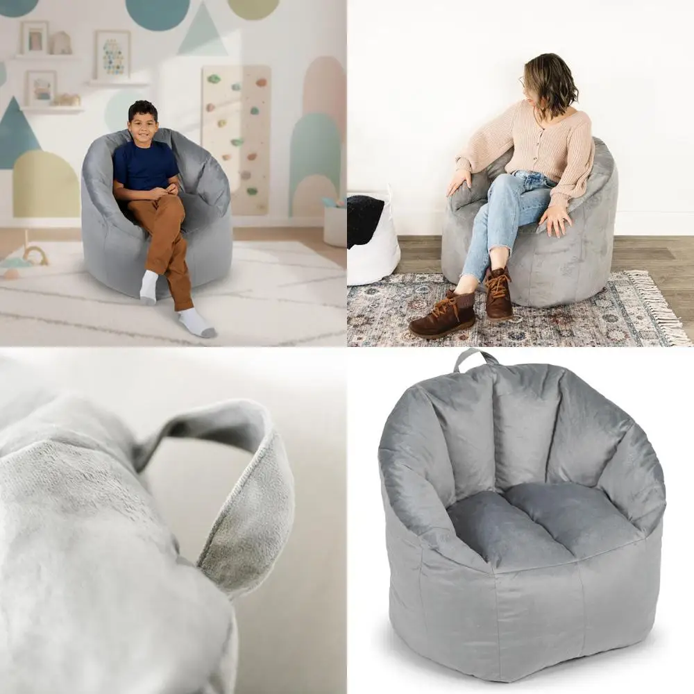 

Milano-Style, Mid-Sized, Luxurious Gray Plush