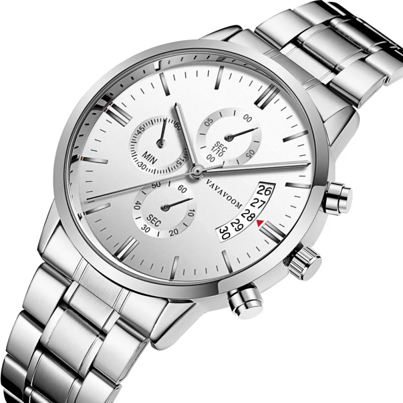 Men Quartz Chronograph Tachymeter Black Dial Man Wristwatch Calender Timer Casual Quartz Watches