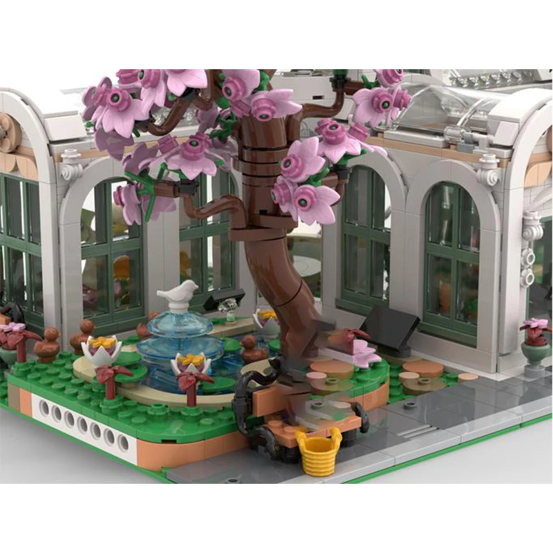 Middeleeuwse Serie Botanische Tuin Modulair Met Stoep Bouwsteen Diy Model MOC-152344 Collectie Experts Puzzelstenen Speelgoed