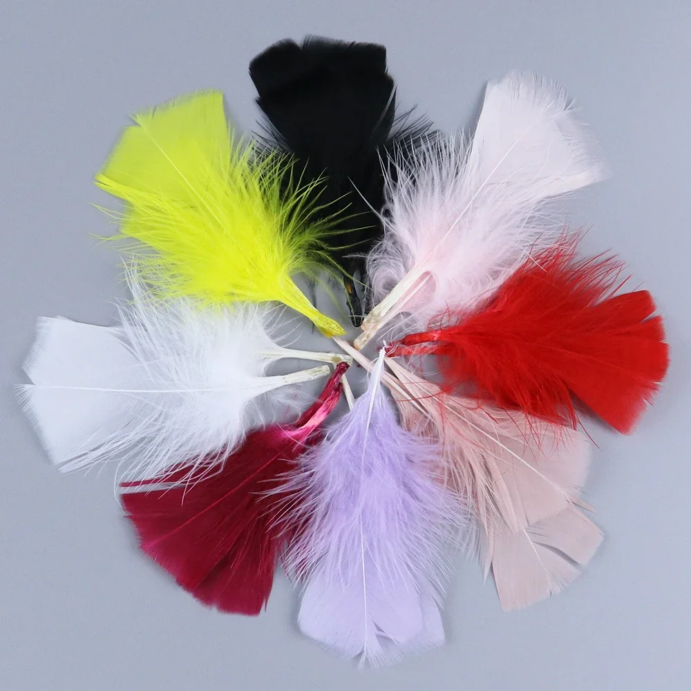 Turkey Feather Triangle 500pcs 5-10cm Natural T Base Bulk Craft Supply DIY Wedding Party Dream Catcher Jewelry Headpiece Decor