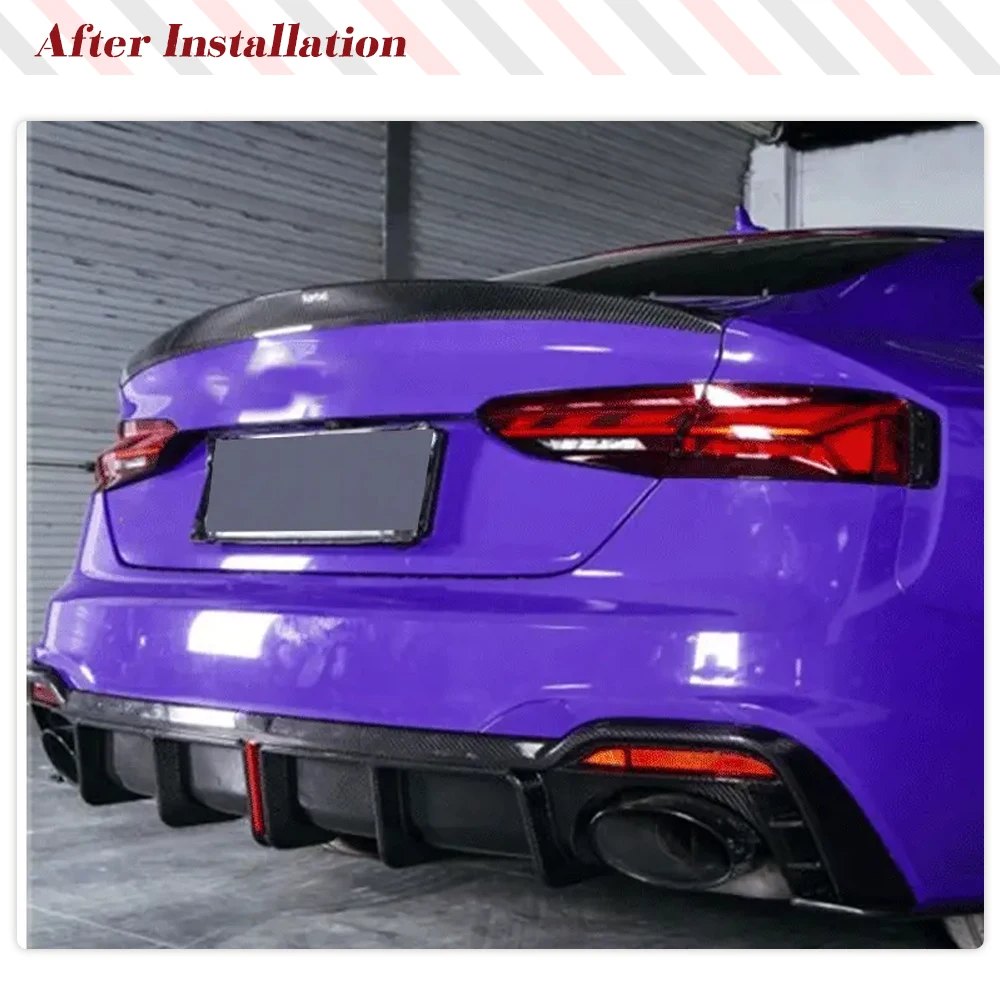 Carbon Fiber Car Rear Spoiler Trunk Boot Lip Wing for Audi A5 S Line S5 RS5 Coupe B9 2017-2022 FRP Black Racing Spoiler Wing