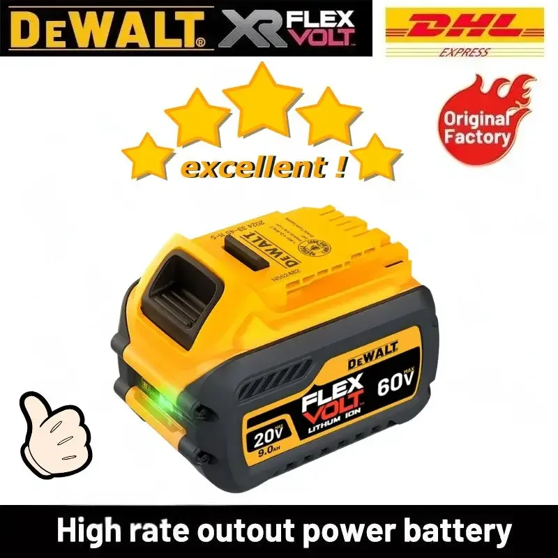 

100% Original DEWALT Battery 20V 6.0AH High Performance Rechargeable Lithium-ion Battery For DCBL722/DCV501/DCL050/DCS367/DCF850