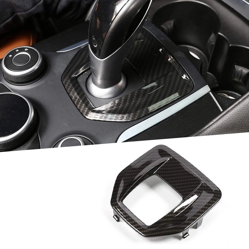 T61C_for Alfa Romeo Giulia Stelvio Center Console Gear Shift Panel