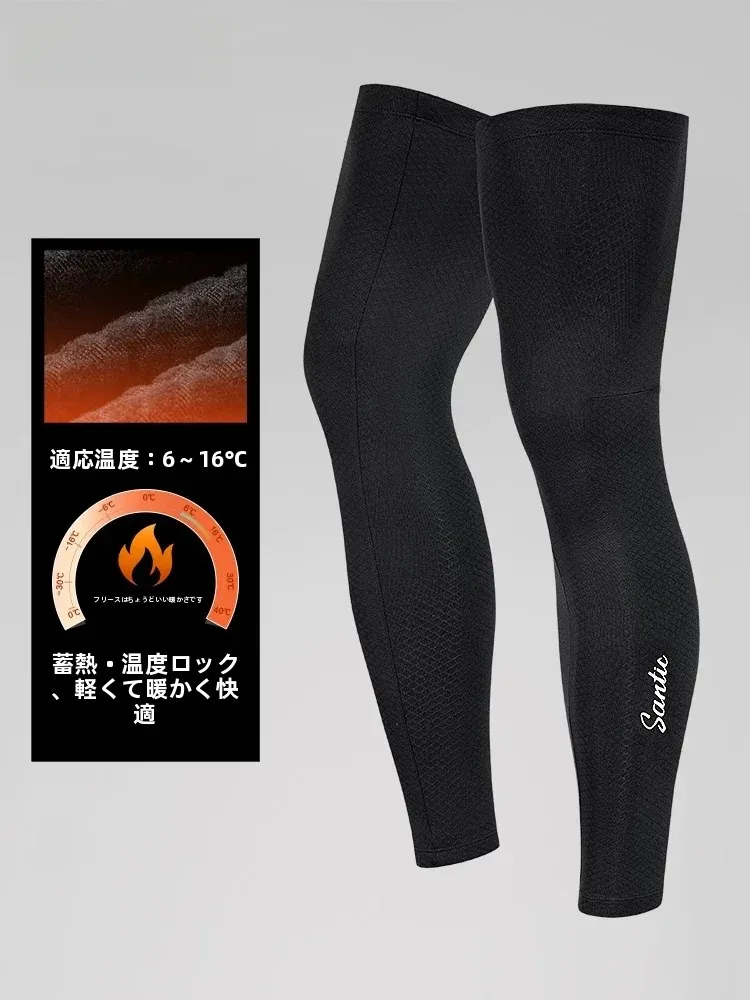 calentadores-de-piernas-de-forro-polar-santic-para-ciclismo-protectores-de-rodillas-para-bicicleta-de-carretera-leggings-deportivos-talla-universal-accesorios-para-equipo-de-ciclismo