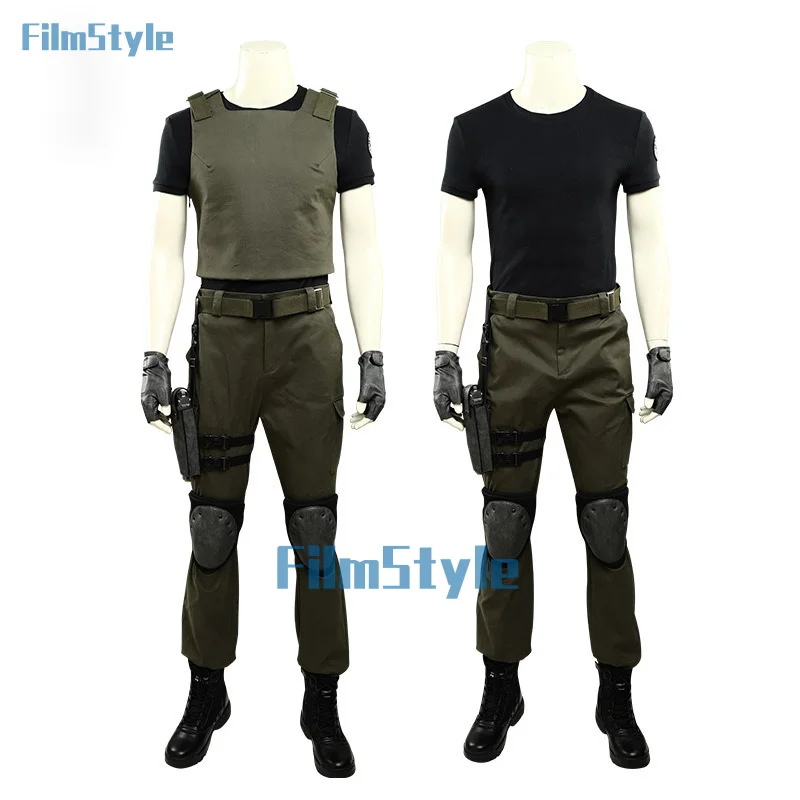 Adult Man Carlos Oliveira Cosplay Costume with Vest Pants and Accessories Halloween Comic Con Fancy Dress Custom Made Outfit