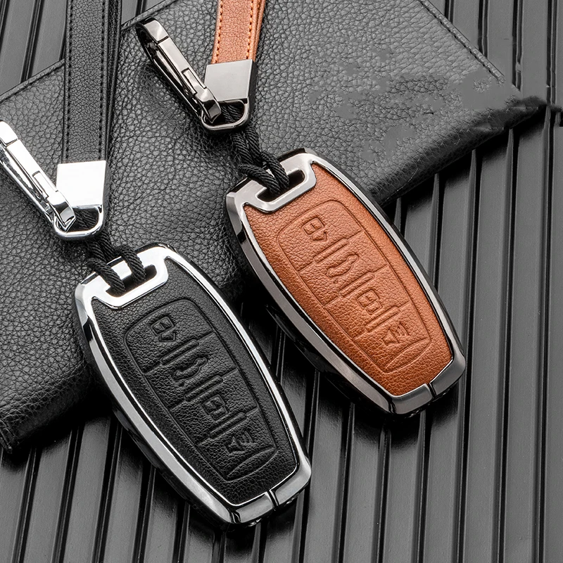 

Leather Alloy Car Remote Key Case Cover Shell for Great Wall Haval/Hover H1 H6 H7 H8 H3 H4 H9 F5 F7 H2S H2S GMW Dargo