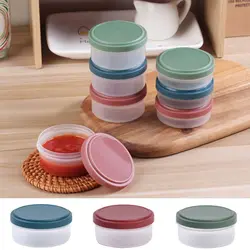 50/75ML Salad Sauce Cup Portable Anti-seepage Mini Seasoning Box Plastic Reusable Condiment Container Kitchen