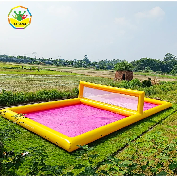 Custom Commercial Grade Inflatable Water Volleyball Court Inflatable Volleyball Court Pool Sport Game