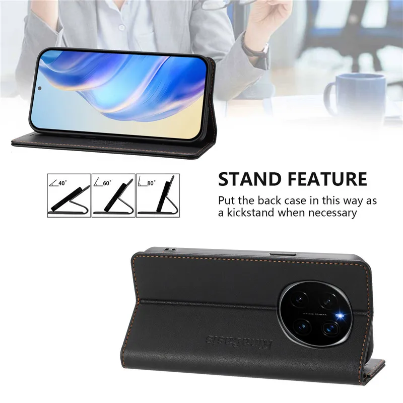 명예 Magic7 Pro Magic 7 6 5 Magic5 Lite 가죽 케이스 자석 솔리드 컬러 Etui 용 고급 도난 방지 지갑 플립 커버 전화 케이스