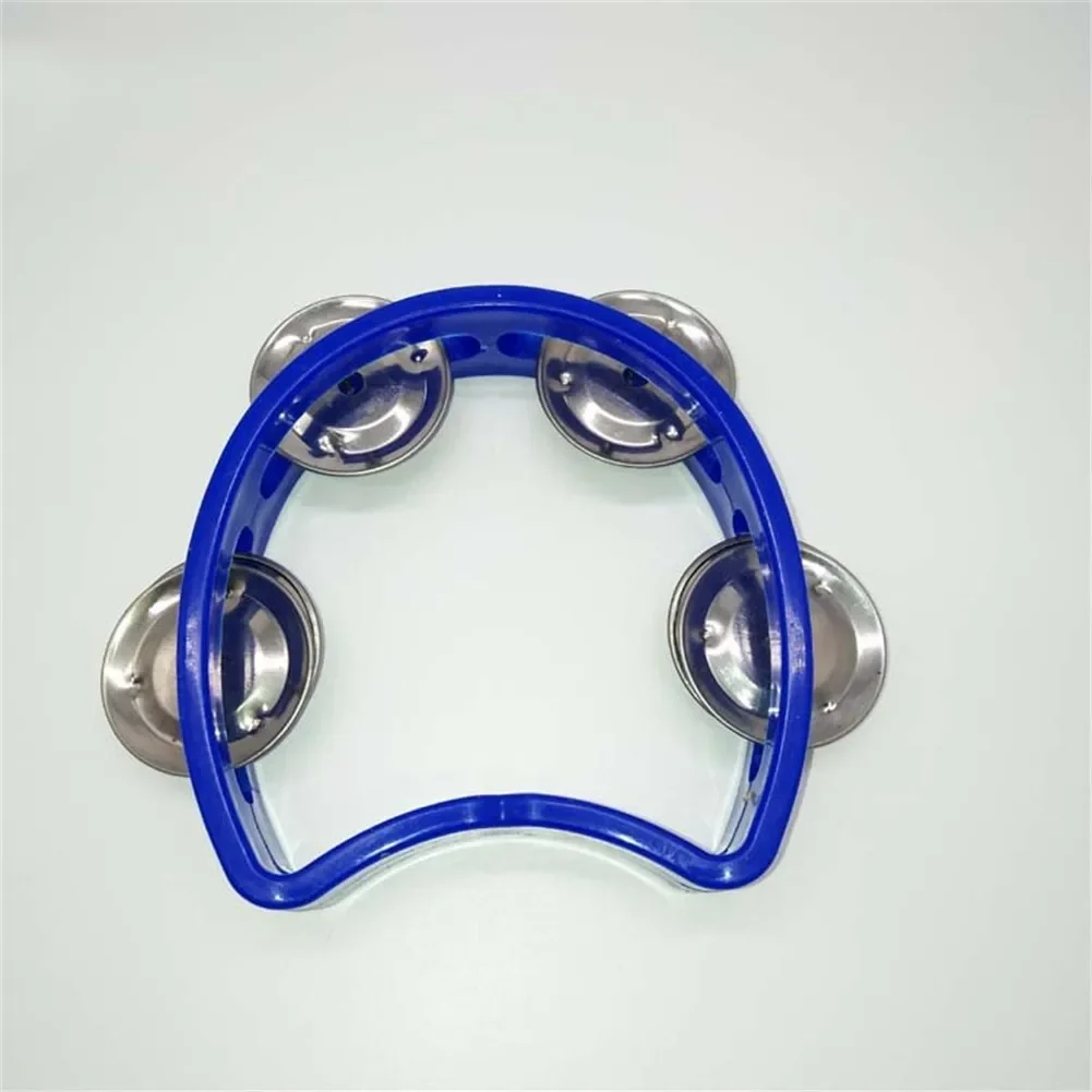 Metal Bells Hand Held Tambourine Blue Green Musical InstrumentToy Percussion Red Toys Musical Instruments Gear