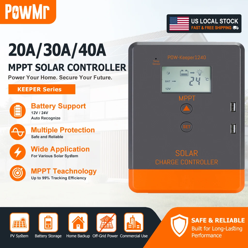 Pwm Charge Controller - PowMr Keeper Series MPPT Solar Charge