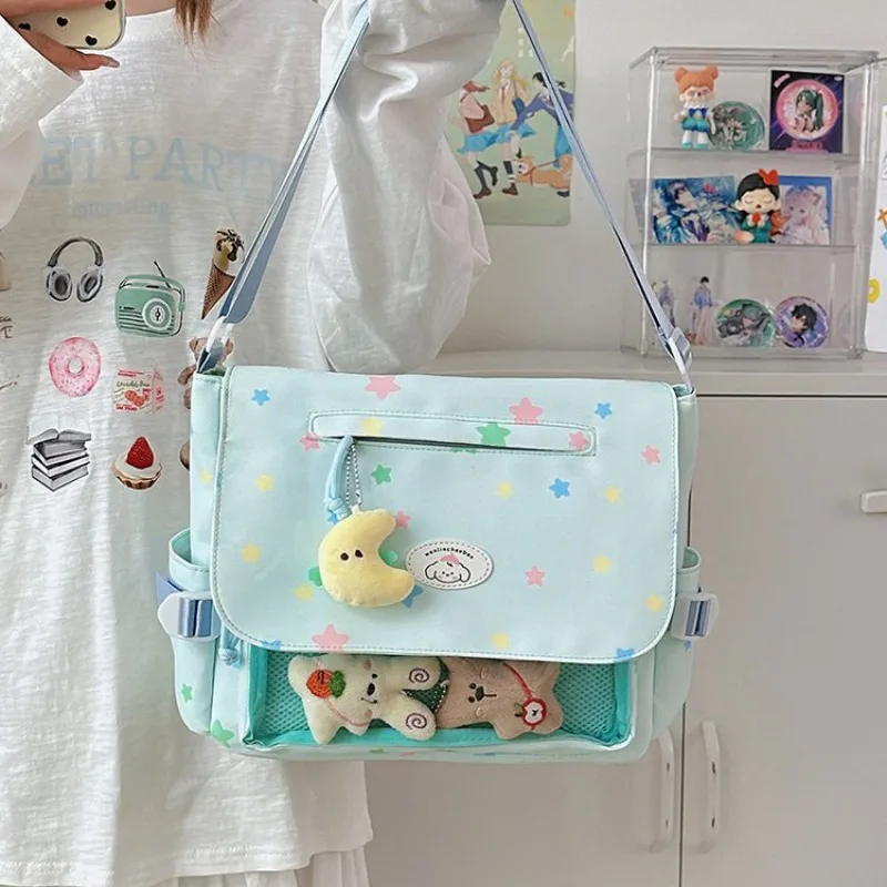 Star Print Ita Shoulder Lightweighte Bags Woman Crossbady Bag Sweet Girl Bolso Student Sac Femme Square Bolsos De Mujer