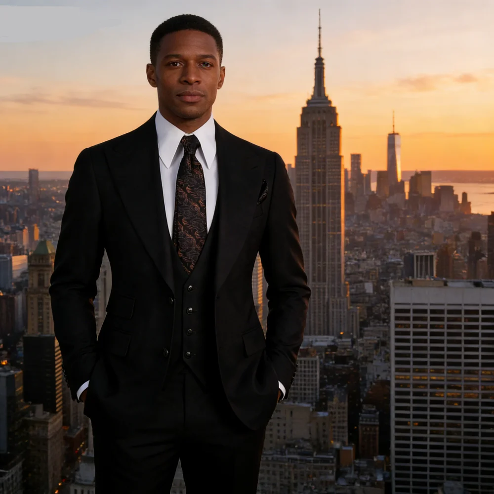 

Мужские свадебные смокинги с зубчатыми лацканами, однобортная роскошная мужская одежда, танцевальное платье, полный костюм в стиле фэнтези