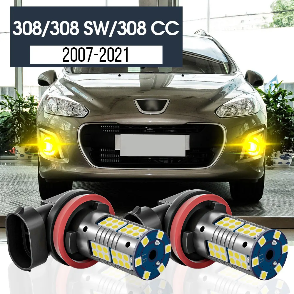 

2pcs LED Fog Light Lamp Blub Canbus Accessories For Peugeot 308 SW 1 2 CC 2007-2021 2009 2010 2011 2012 2013 2014 2015 2016 2017