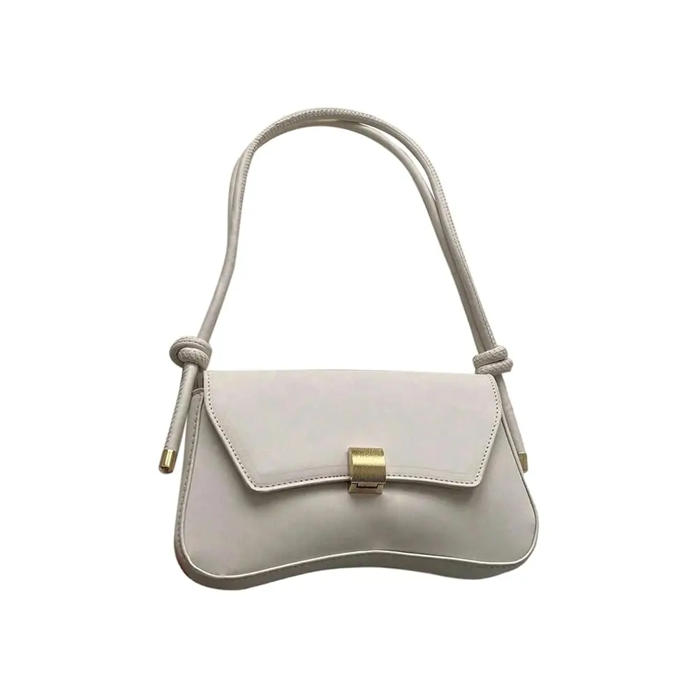 Women's PU Leather Shoulder Bag Knotted Top Handle Hobo Purses Underarm Clutch Handbag