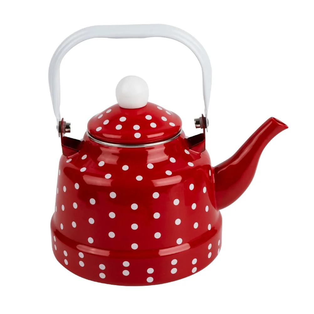 

Enamel Kettle Cups Portable Water Bottle Camping Stoves Pot Home Supplies Kitchen Tea Creative Teapot Whistle Child