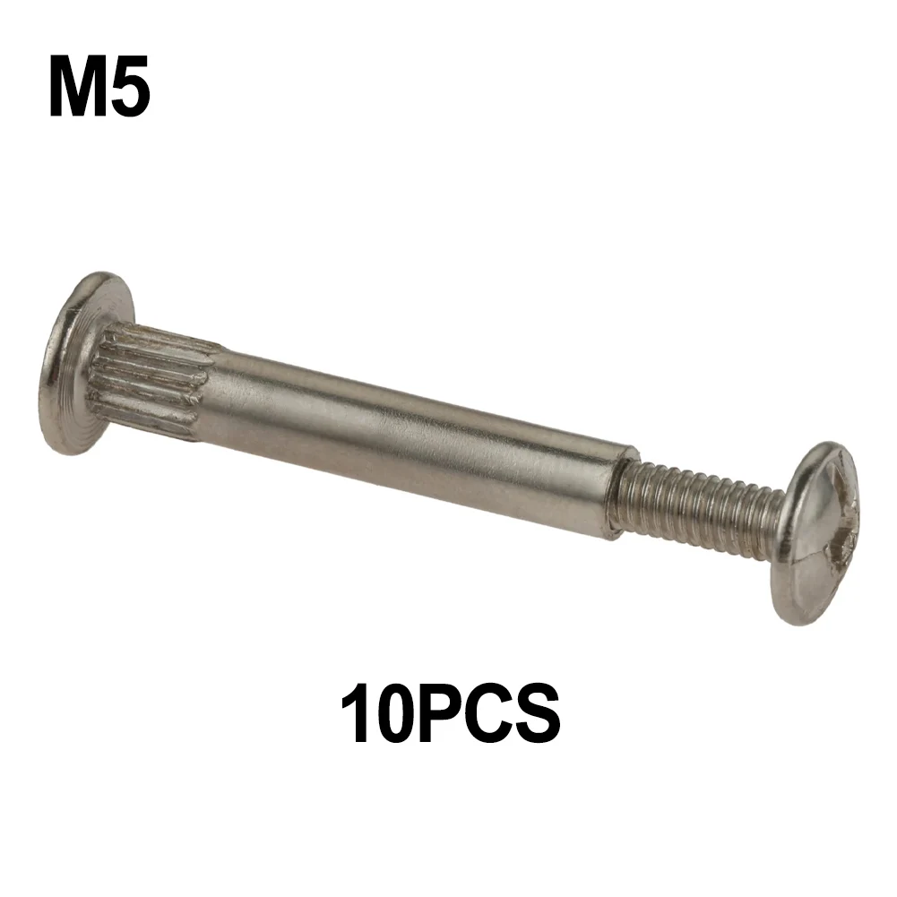 10Pcs M5/M8 Splint Nut Male-Female Snap Rivet Butt Screw Nut Furniture Cabinet Cross Lock Screw Bathroom Widgets