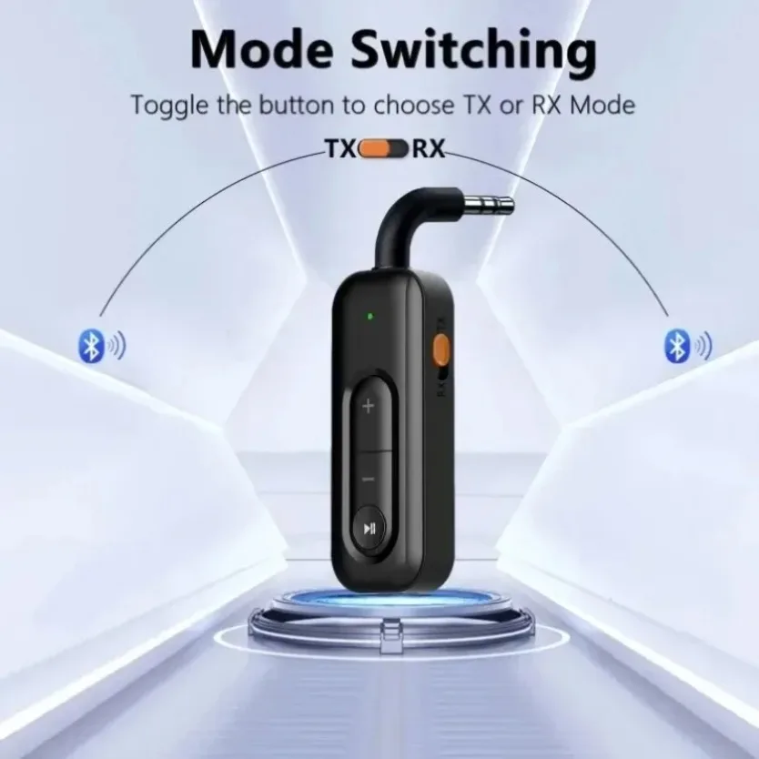 Portable Dual Mode Bluetooth Audio Adapter Wireless 3.5mm Transmitter Receiver for TV Headphones Car Stereo Home Audio Player