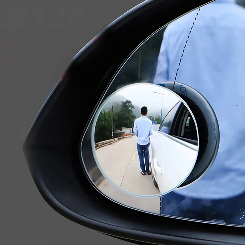 360° Adjustable Car Blind Spot Mirror, Wide Angle Convex Rear View Round Mirror, Vehicle Reverse Auxiliary Safety Mirror