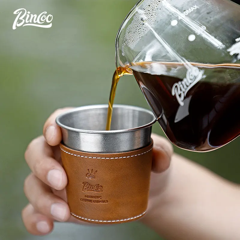 Bincoo Retro American Stainless Steel Old Coffee Cup Water Cup Cold Drink Cup Outdoor Camping Style Portable Industrial Style