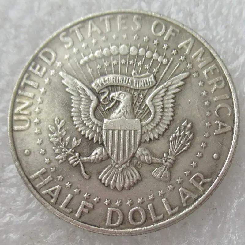 Luksusowa 1964 nam Liberty Kennedy półdolarowa moneta na sztukę/moneta decyzyjna na klub nocny/szczęśliwa pamiątkowa kieszonkowa moneta + torba na prezent