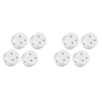 8 Pcs Tuya Zigbee Smart Socket 16A Home Powers Monitor Powers Outlet Smart Life Voice Control Alexa Timing DIY UK Plug
