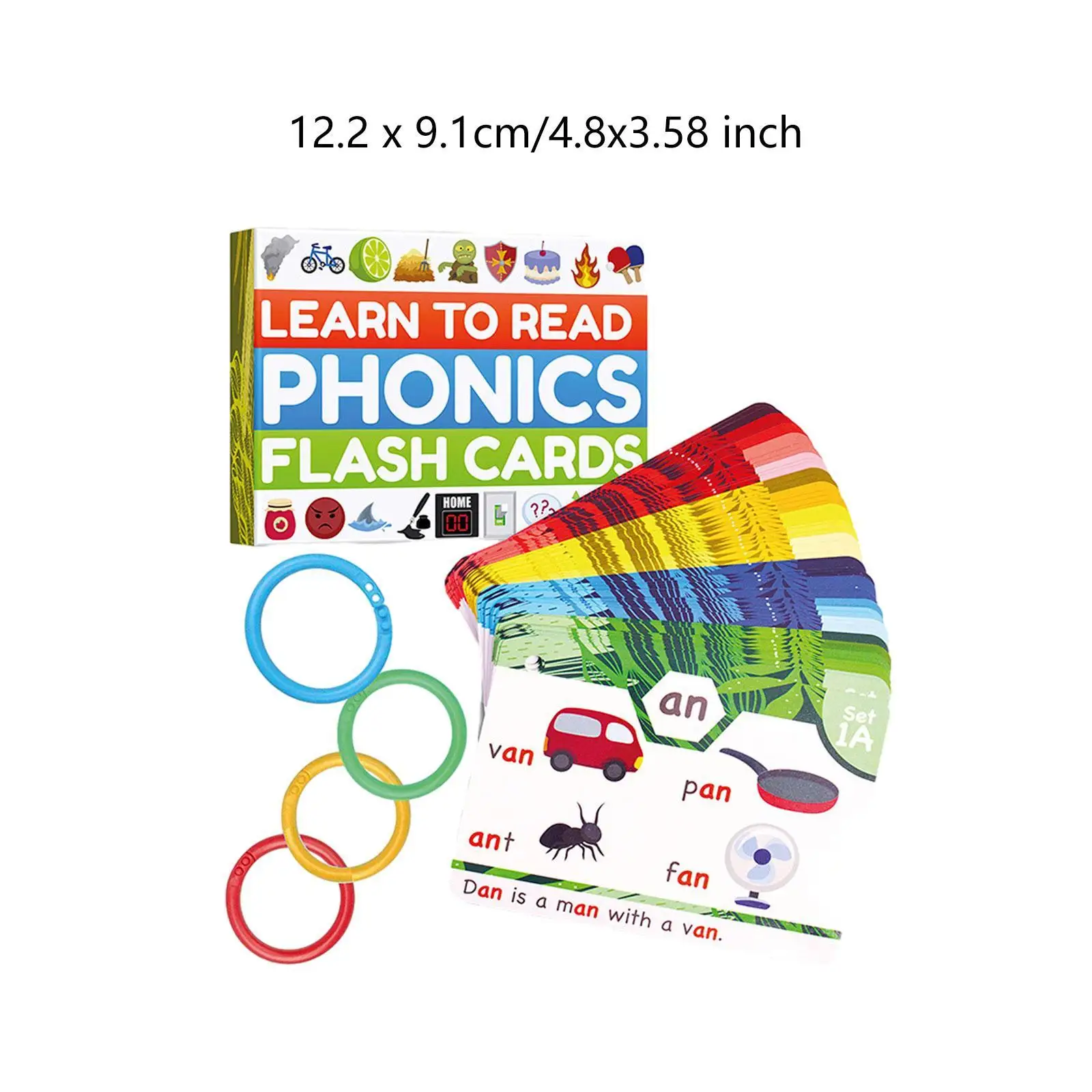 Phonics Game Early Educational Tool Homeschool Educational Words Flash Cards for Kindergarten 1ST 2ND 3rd