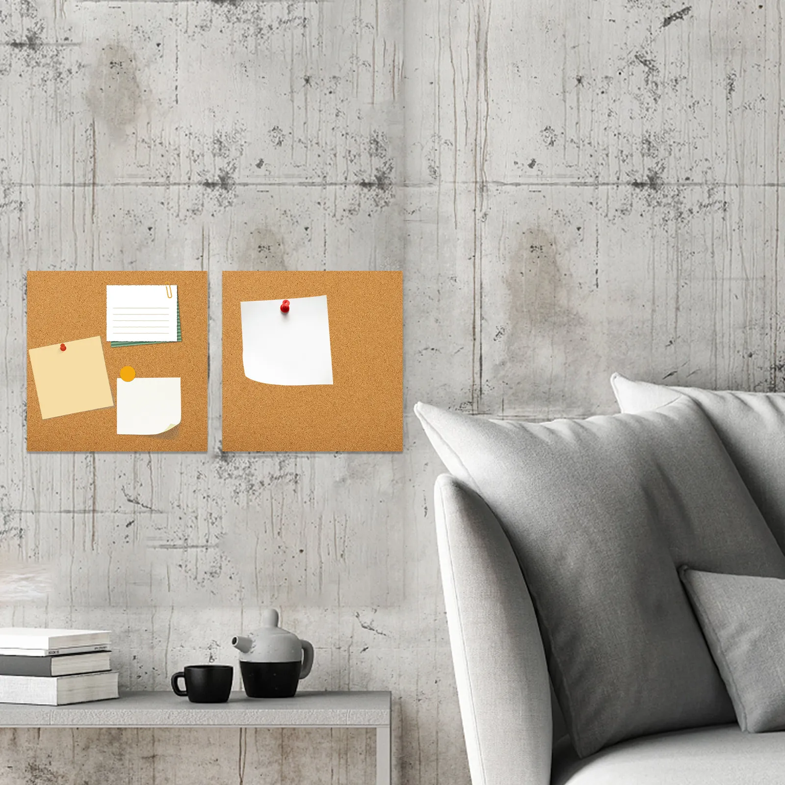 

5Pcs Cork Board Soundproof Bulletin Display Board for Office Home Decor Crafts Creative Reminder Message Wall Tiles