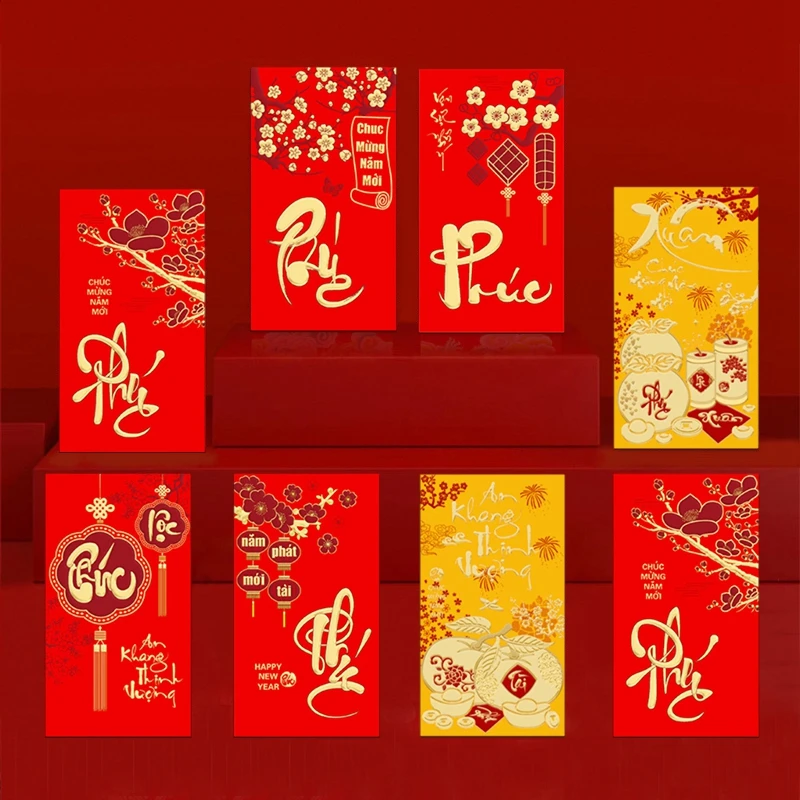 Chinese New Year Supplies Chinese New Year Hongbao Year of Snake Red Packet Traditional Red Envelope Money Gift Bag for Kids