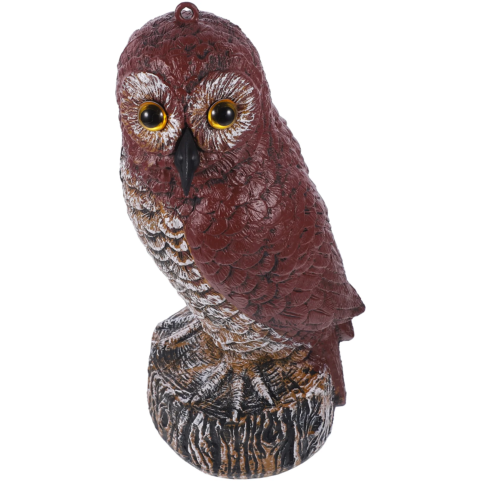 

Plastic 28x12x14cm Small Size Fake for Garden Bird Deterrent Hunting Fake Owl Owl Statue Reflective Bird Deterrent Decoy Decor