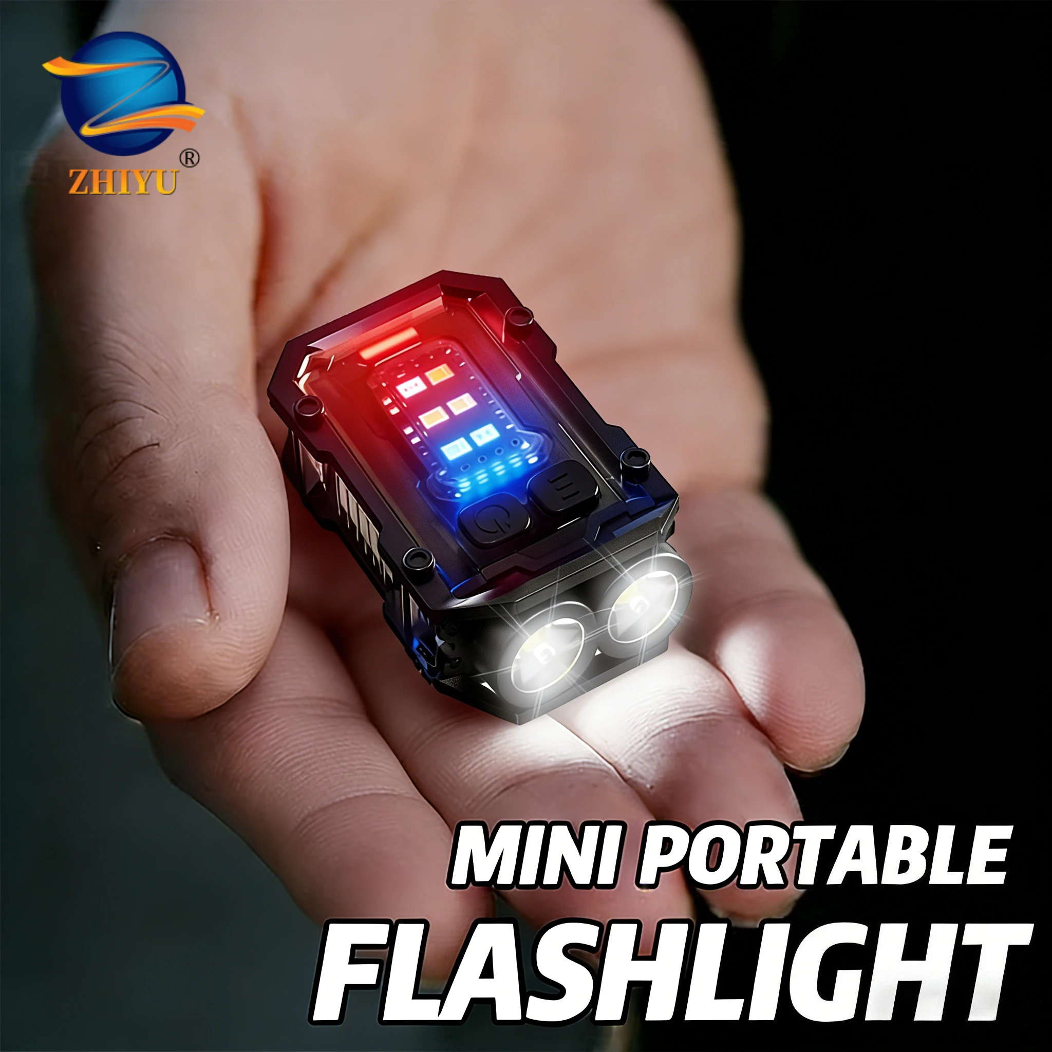 Powerfu LED Keychain Flashlight USB Rechargeable Magnetic COB Work Light Mini Pocket Torch Camping Walking Lamp Pen Clip Lantern