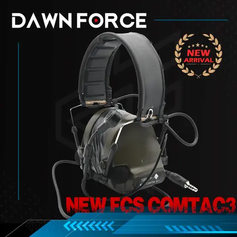 New Version FCS-Tactical Cm III 3 Headset Noise Reduction Headphone Earmuffs Shooting Protector for Walkie-Talkie PTT Radio