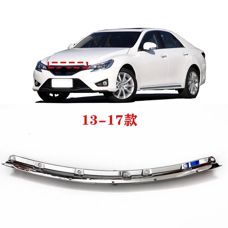Chrome Hood Trim for Toyota Reiz 10 11 12 13 14 15 16 17 Grille Top Strip Electroplated Trim Auto Accessories